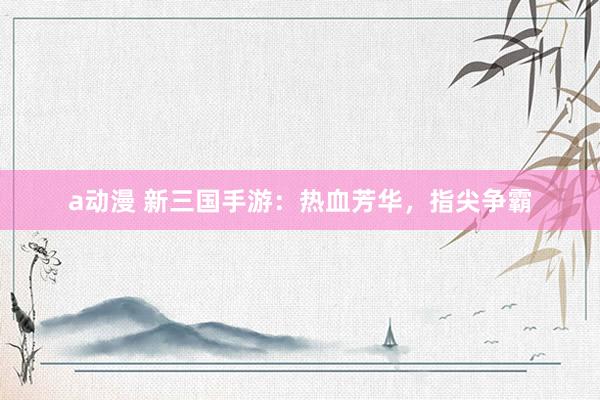 a动漫 新三国手游：热血芳华，指尖争霸