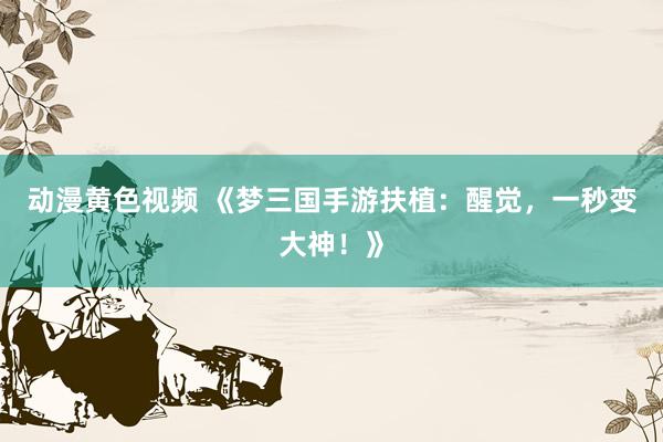 动漫黄色视频 《梦三国手游扶植：醒觉，一秒变大神！》