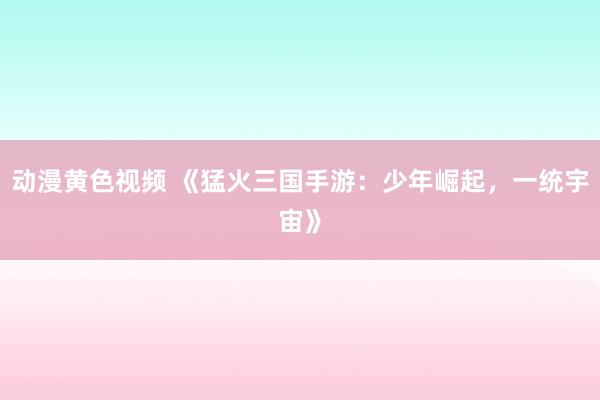 动漫黄色视频 《猛火三国手游：少年崛起，一统宇宙》